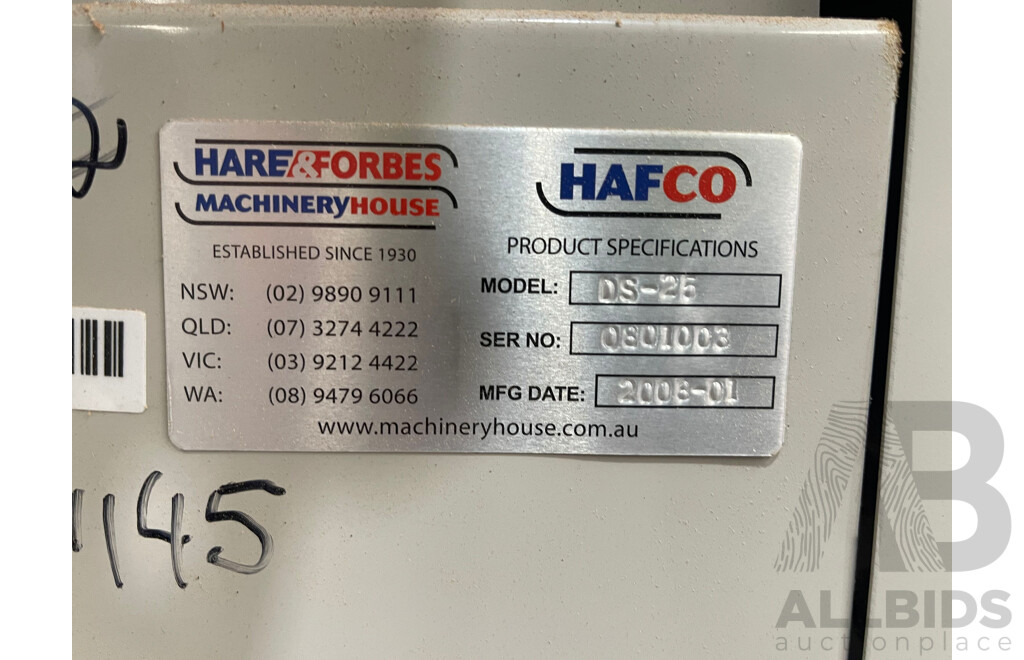 Hafco Wood Master Drum Sander