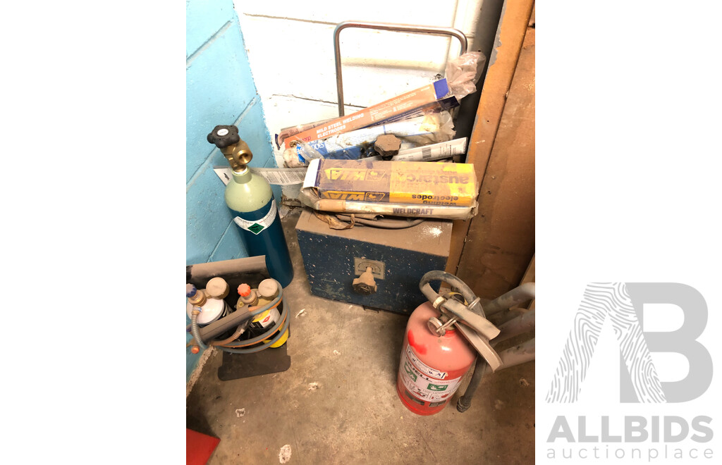 Mobile ARC Welder, Portable Oxy Welder, Fire Extinguiser, Gas Cyinder and Oxygen Bottle