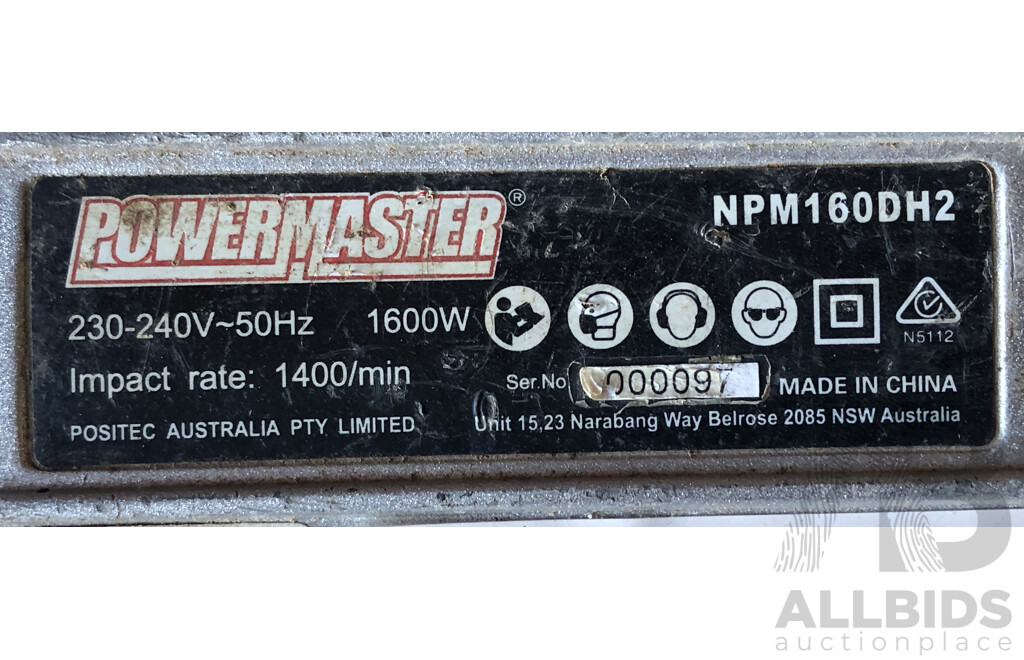 Powermaster Electric Jackhammer NPM160DH2