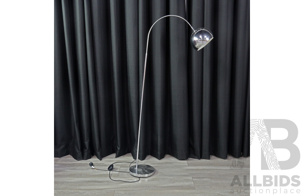 Modern Chrome Arc Lamp