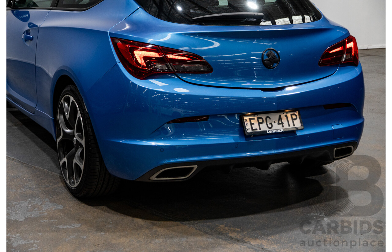 11/2015 Holden Astra VXR PJ 3d Hatchback Arden Blue metallic Turbo 2.0L
