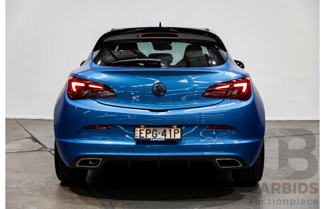 11/2015 Holden Astra VXR PJ 3d Hatchback Arden Blue metallic Turbo 2.0L