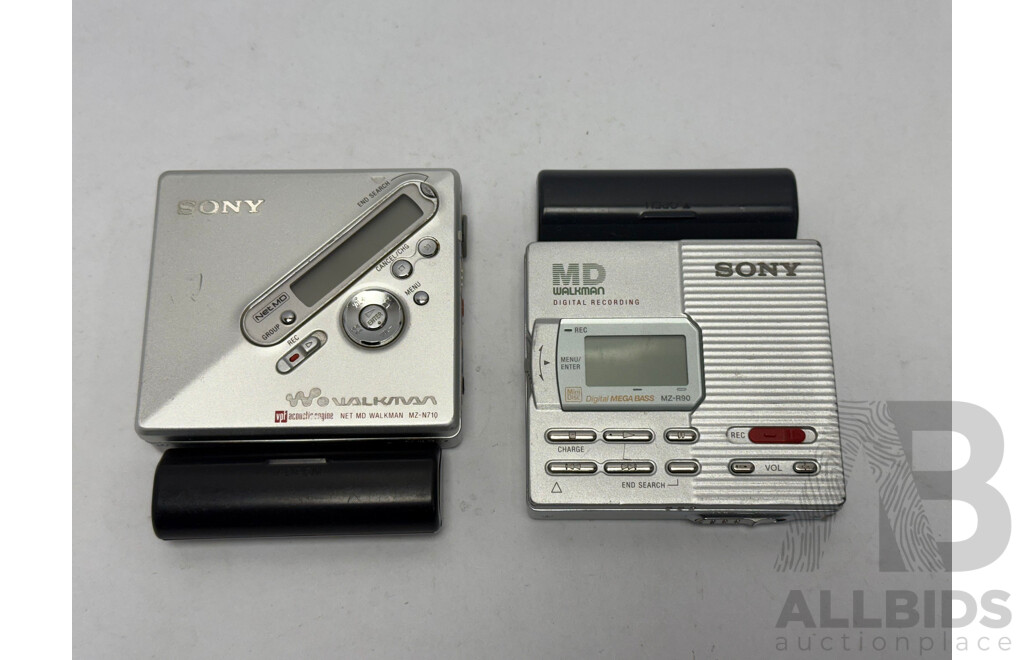 Sony Walkman Mini Disc Recorders - Lot of 2