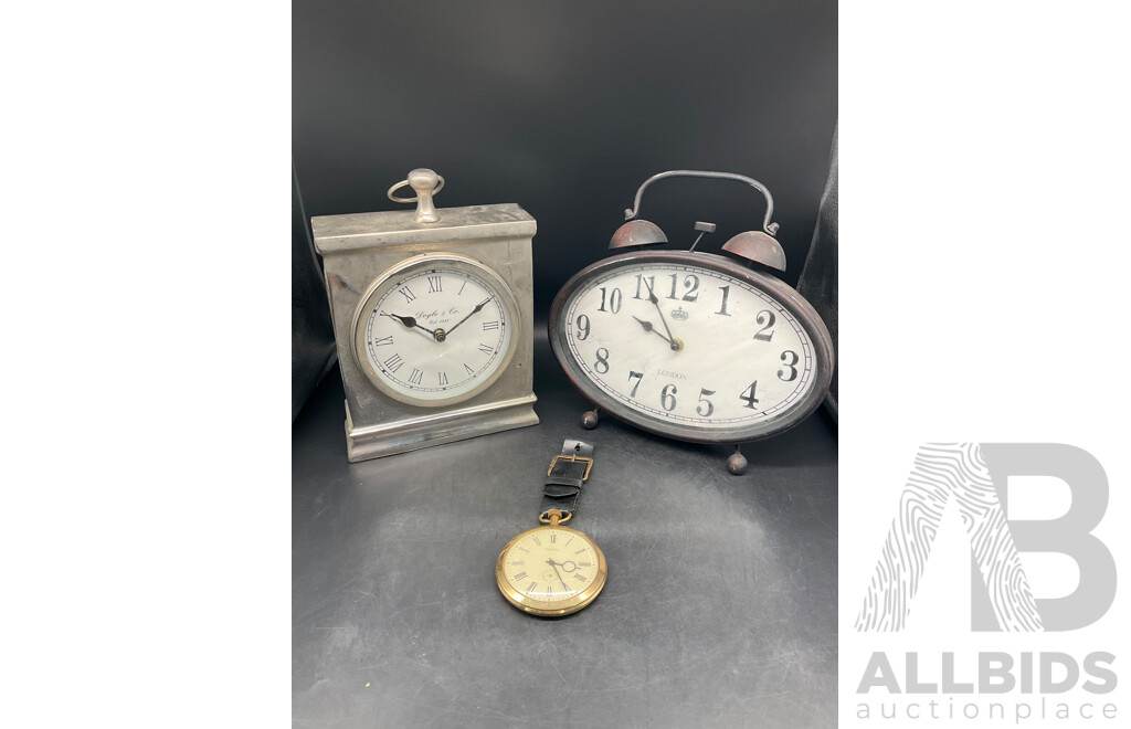 Assorted Clocks Oversize Fob Style - Lot 1593563 | ALLBIDS