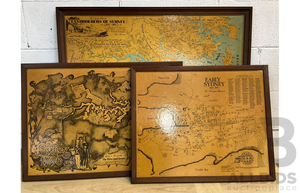 Framed Pictures of Sydney - Lot of 3