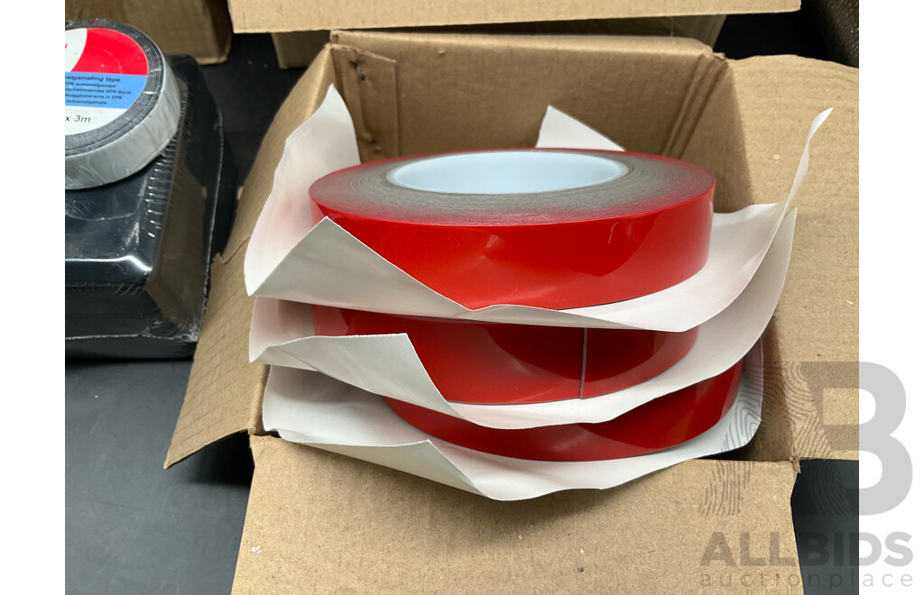 Assorted Electrical Tapes and Cash Box