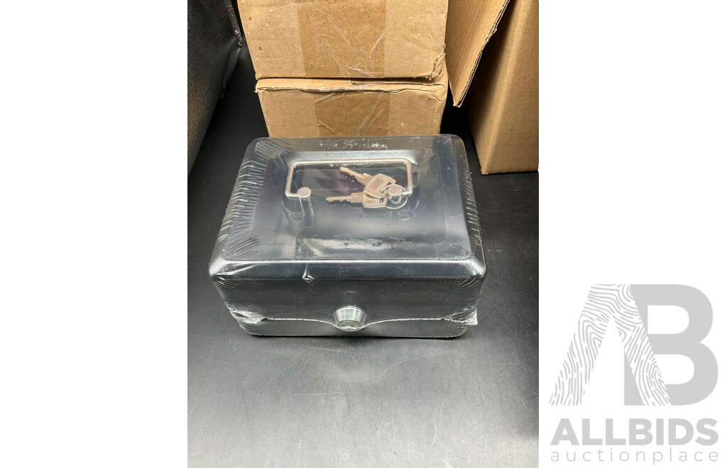 Assorted Electrical Tapes and Cash Box