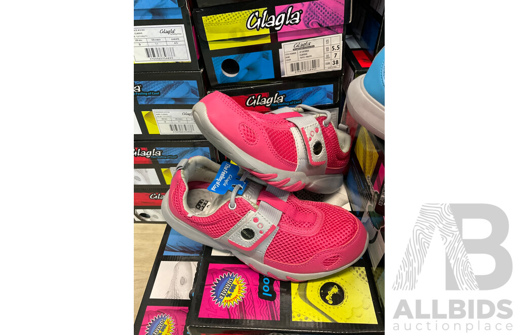 GLAGLA Women's, Men's, Kid's Shoes - Lot of 52