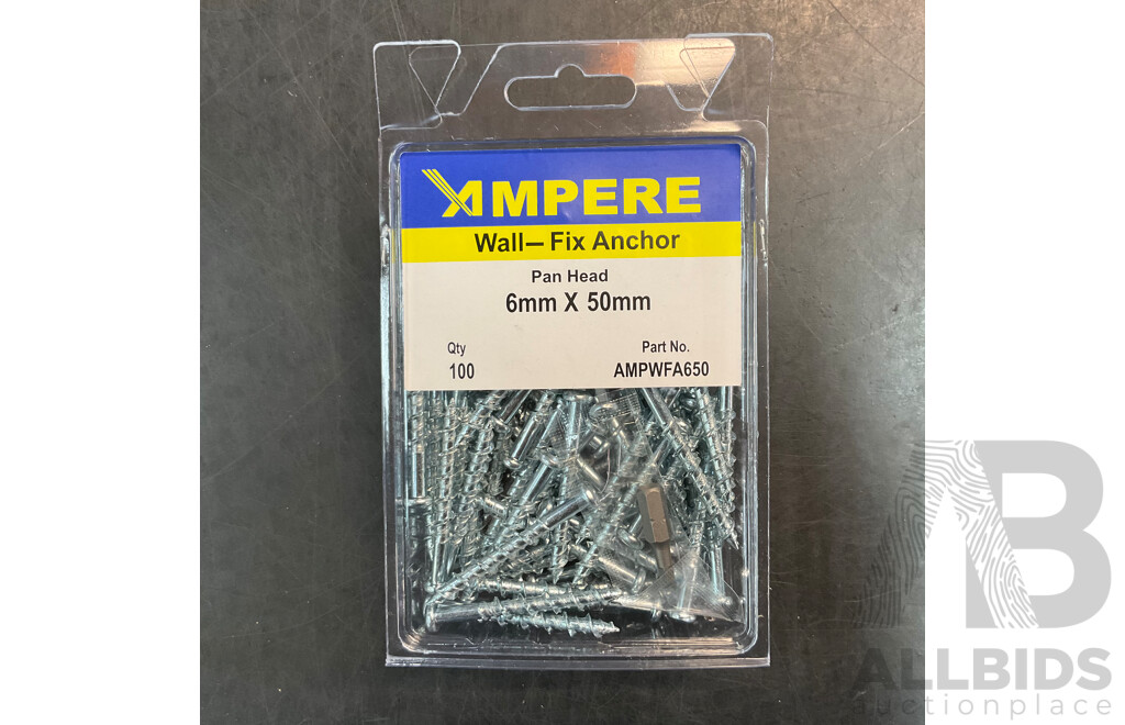 3 Boxes of 35 Packs of Assorted  Anchor & Screws & Steel Stem - Total 105 Packs