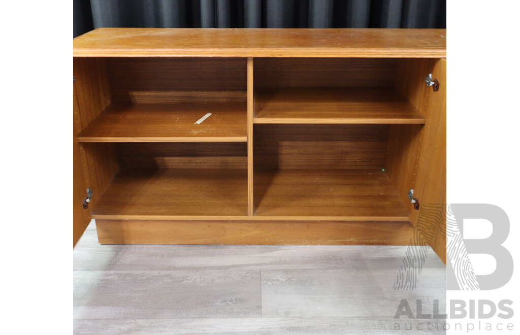 Vintage Teak Three Door Sideboard by Burgess