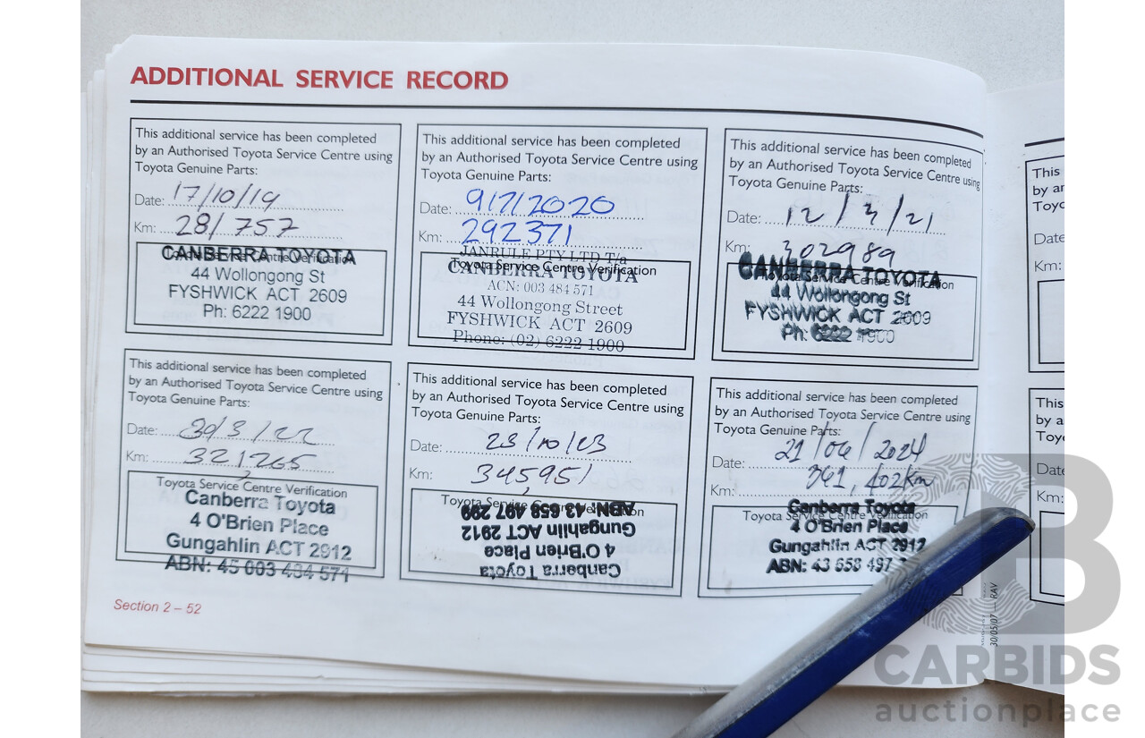 3/2008 Toyota Rav4 CV (4x4) ACA33R 4d Wagon Black 2.4L