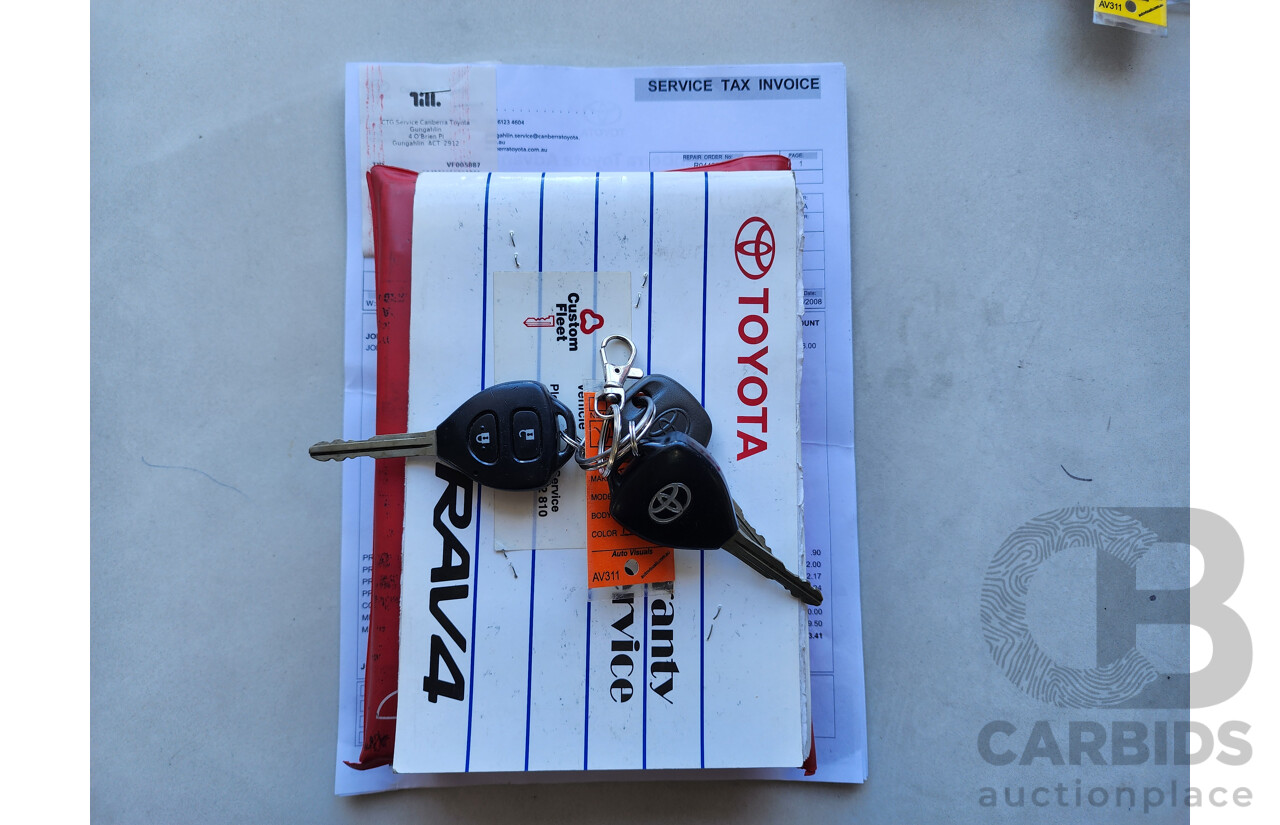 3/2008 Toyota Rav4 CV (4x4) ACA33R 4d Wagon Black 2.4L