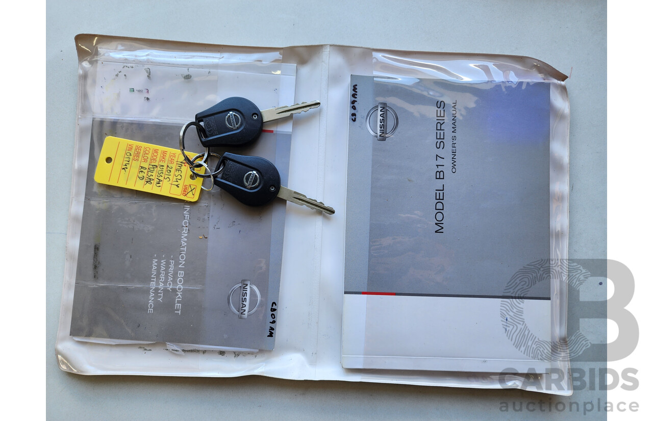 2/2015 Nissan Pulsar ST B17 4d Sedan Maroon 1.8L