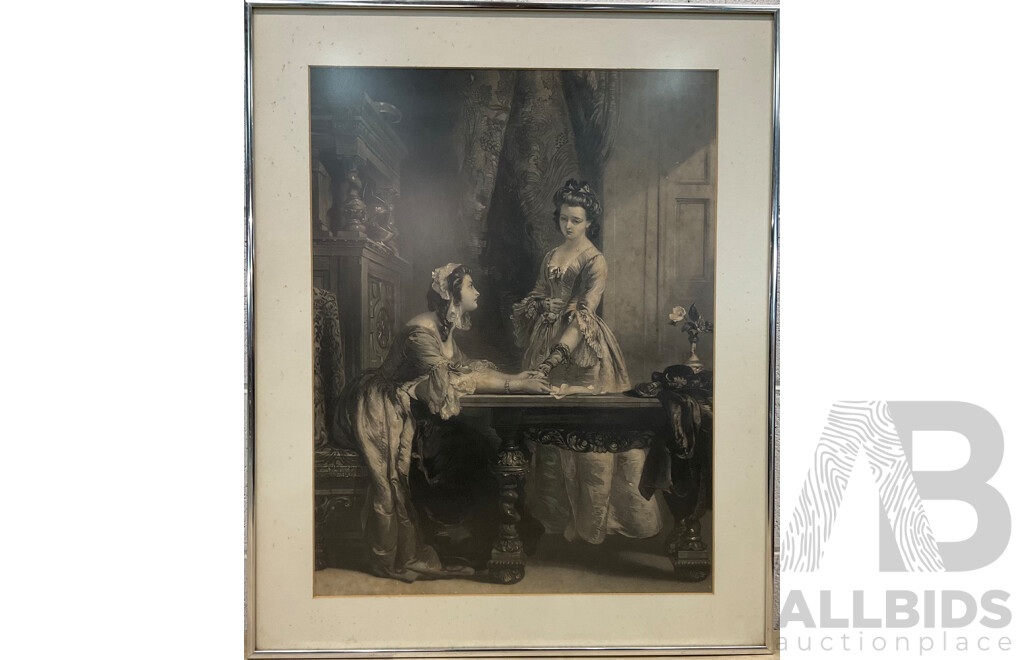 John Sartain After Frank Stone, the Gentle Warning Print with Frame (60x74x2cm)