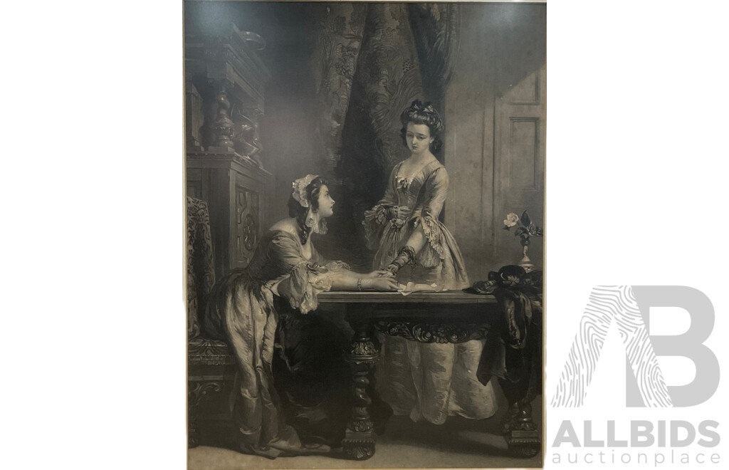 John Sartain After Frank Stone, the Gentle Warning Print with Frame (60x74x2cm)