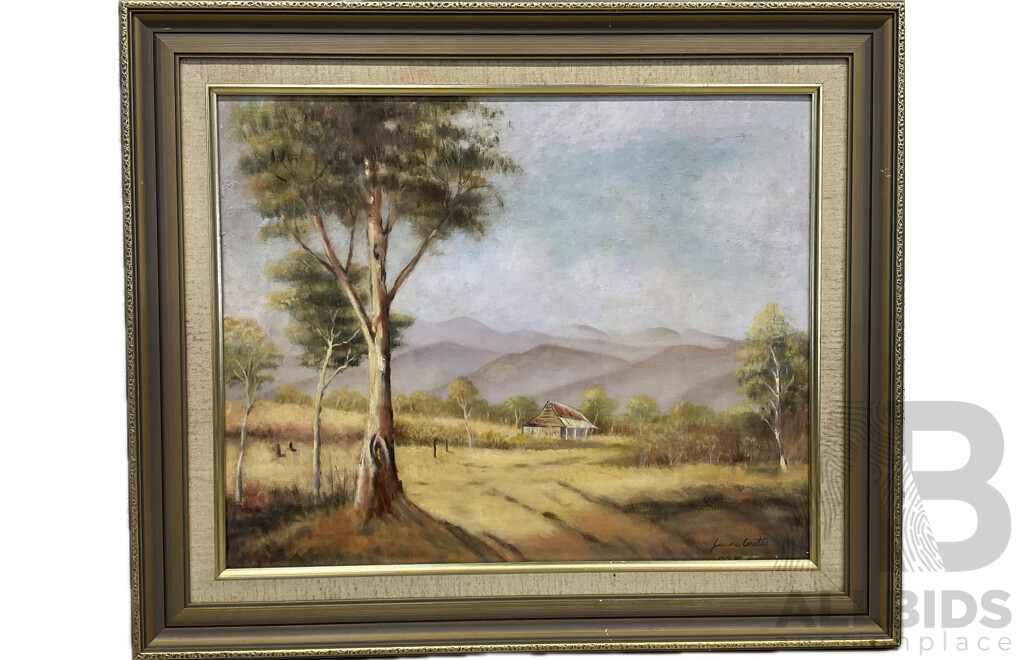 Artist Unknown, Landscape Painting, Oil on Board (64x54x2.5cm)