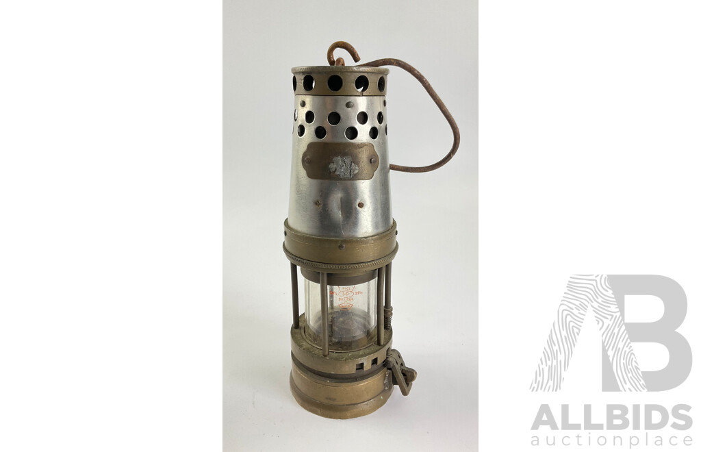 Vintage J.H Naylor Miners Oil Lamp