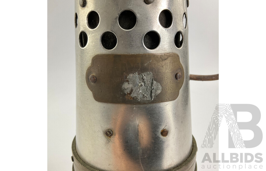 Vintage J.H Naylor Miners Oil Lamp