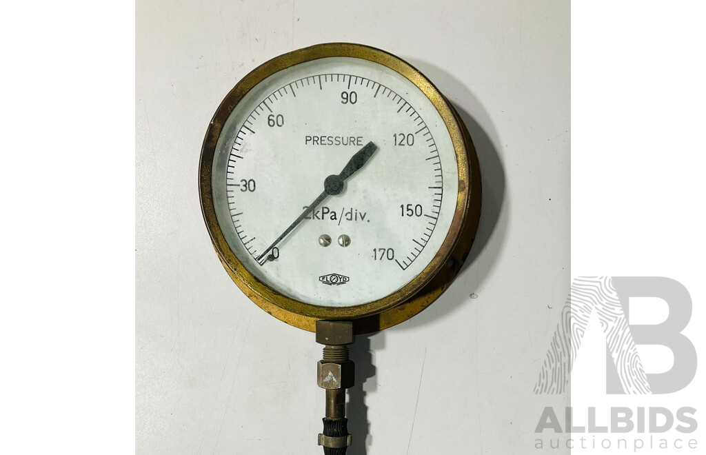 Three Vintage Australian Gauges Including Master Instruments Volt Meter, NIC Pressure, Floyd Pressure