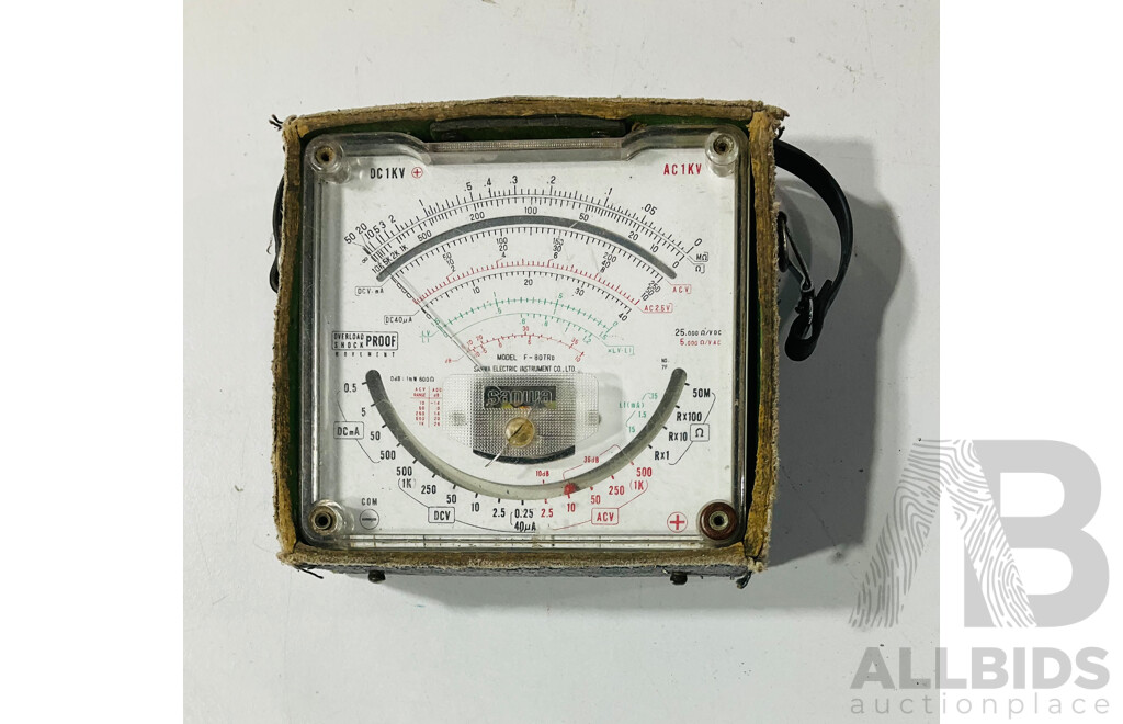 Vintage Yokogawa Volt and Amp Meters, Sanwa Multimeter, Electric Temp Gauge