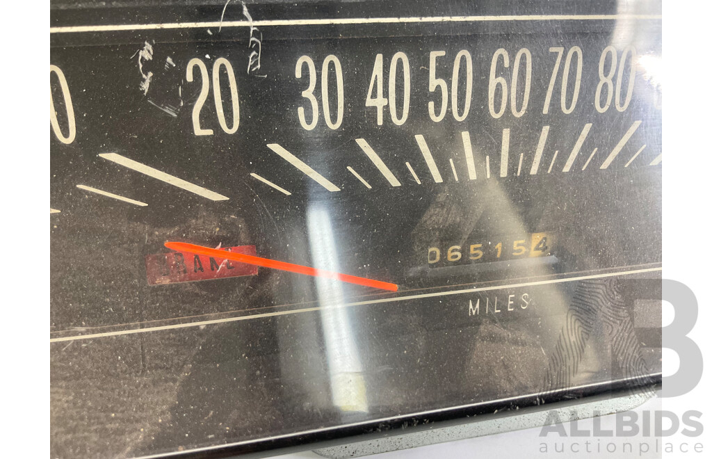 1968 Holden HK Flexdrive Instruments Dashboard Instrument Cluster, Showing 6515 Miles