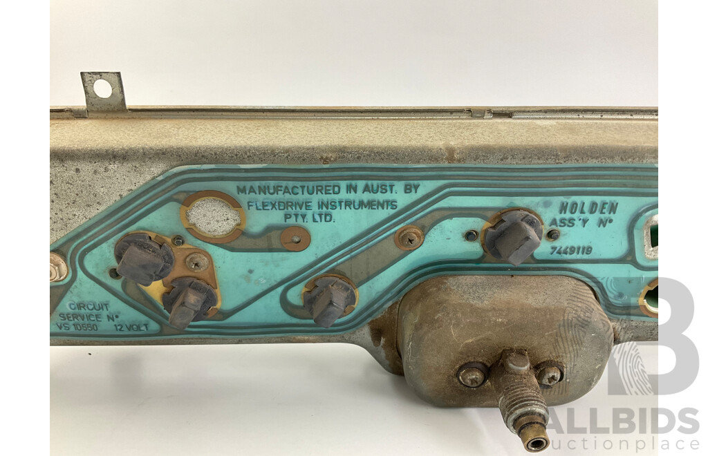 1968 Holden HK Flexdrive Instruments Dashboard Instrument Cluster, Showing 6515 Miles