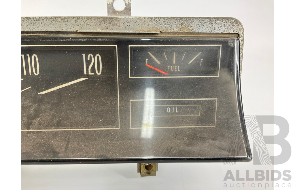 1968 Holden HK Flexdrive Instruments Dashboard Instrument Cluster, Showing 6515 Miles