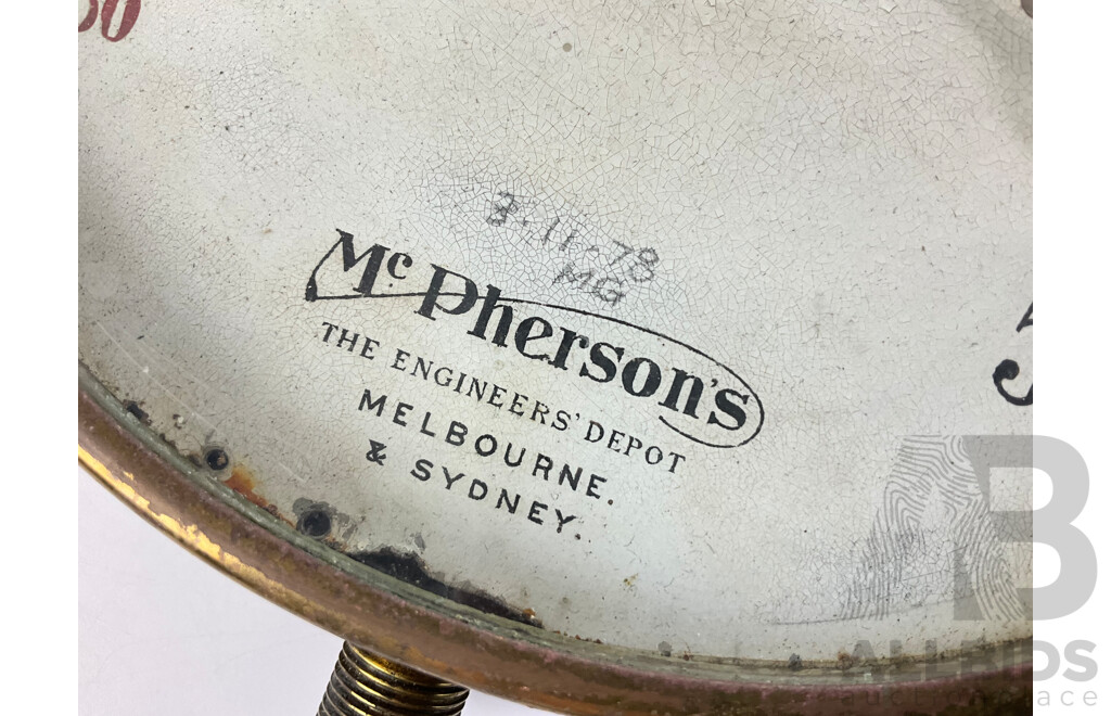 Vintage McPherson's Bourdon's Combined Pressure/Vacuum Gauge