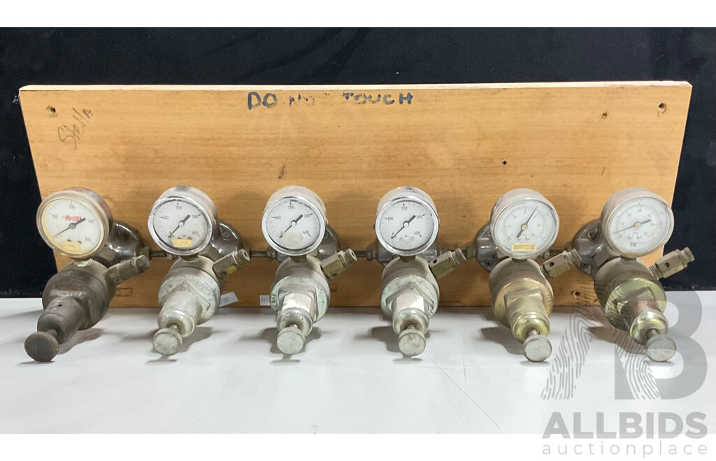 Wall Mounted Brewery Gauges and Valves Including Andale and Empeo
