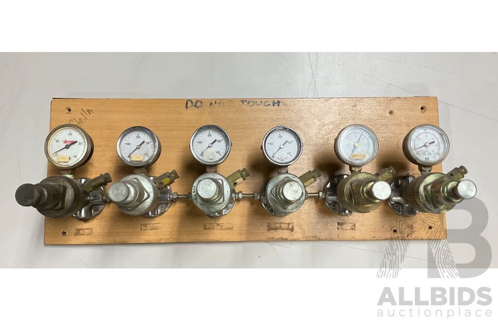 Wall Mounted Brewery Gauges and Valves Including Andale and Empeo