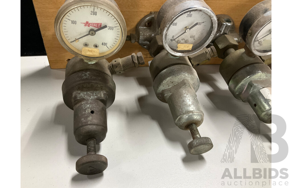 Wall Mounted Brewery Gauges and Valves Including Andale and Empeo
