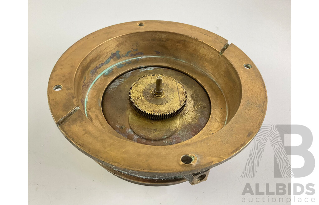 Vintage Brass Davies Shephard & Co Liquid Flow Gauge, Zero to Ten Million Gallons, Made in Australia