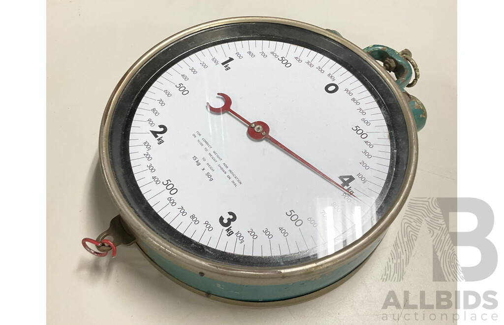 Large Vintage Cast Iron Double Sided Retail Weight Scales