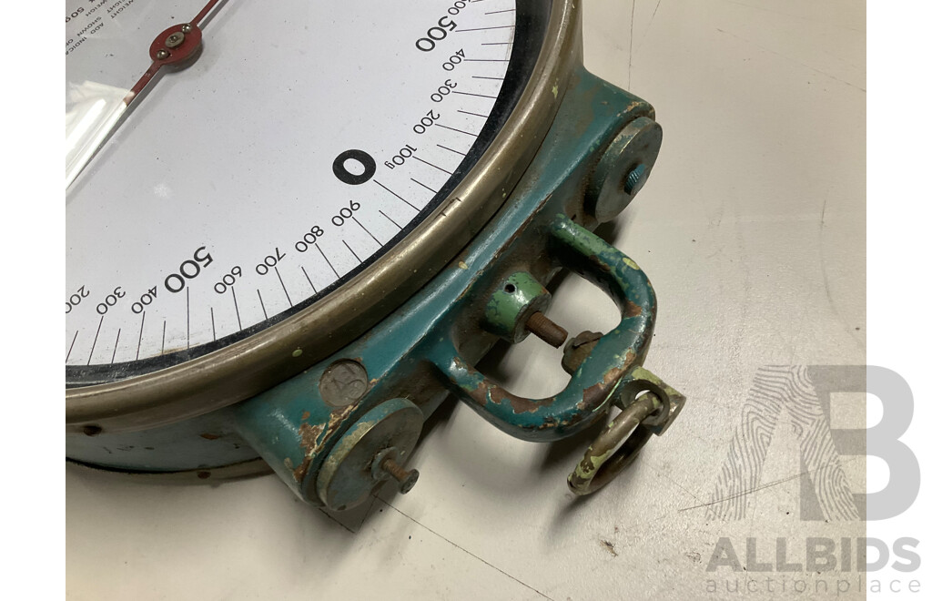 Large Vintage Cast Iron Double Sided Retail Weight Scales