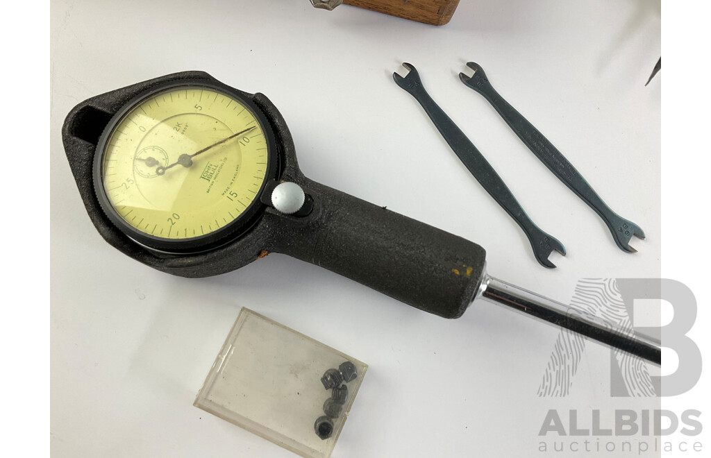 Two Vintage Small Bore Gauges, John Bull and Mercer with Haldex Portable Fifty Gram Scale