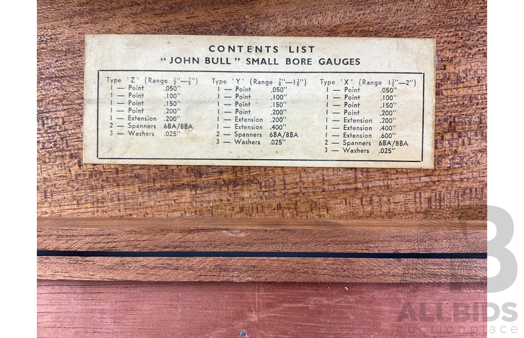 Two Vintage Small Bore Gauges, John Bull and Mercer with Haldex Portable Fifty Gram Scale