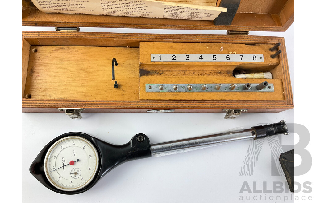 Two Vintage Small Bore Gauges, John Bull and Mercer with Haldex Portable Fifty Gram Scale