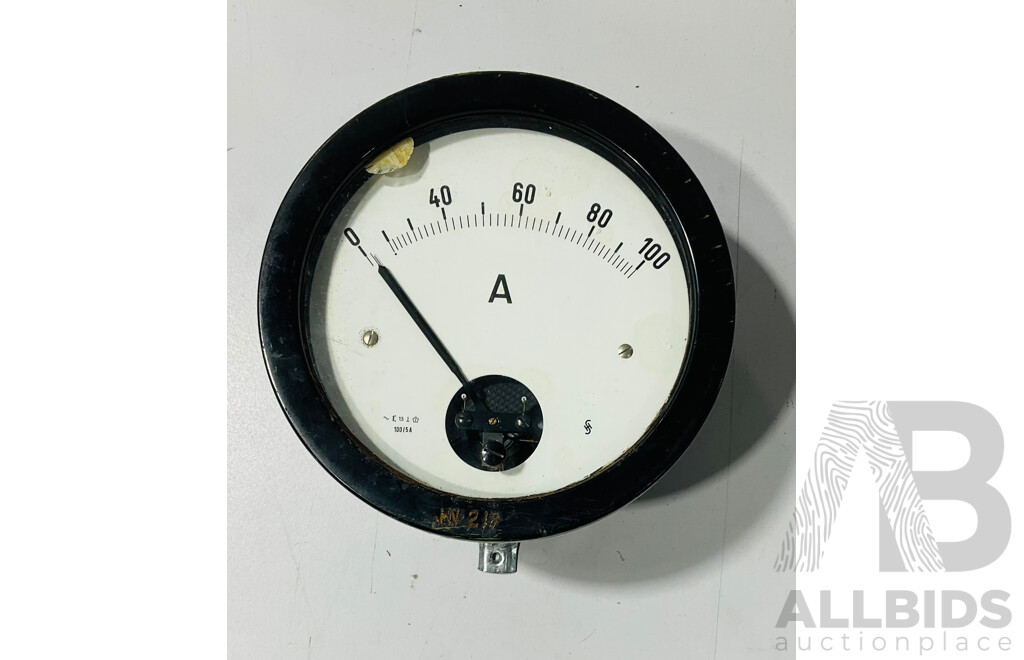 Three Large Vintage Gauges Including Siemens Amp Meter, Ferranti Volt Meter, Solfrunt Pressure