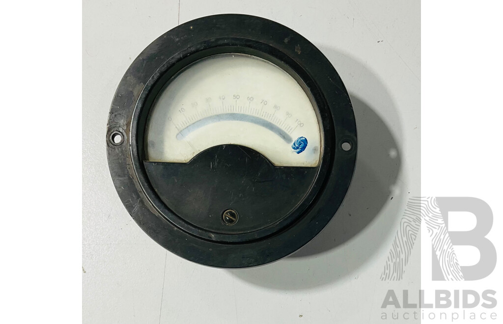 Three Vintage Bakelite Electrical Gauges Including Amps, Milliamps and Volts