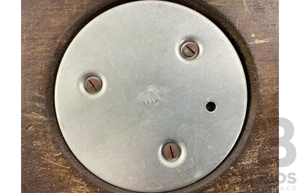 Vintage Lufft Wall Barometer/Thermometer with Turned Finials