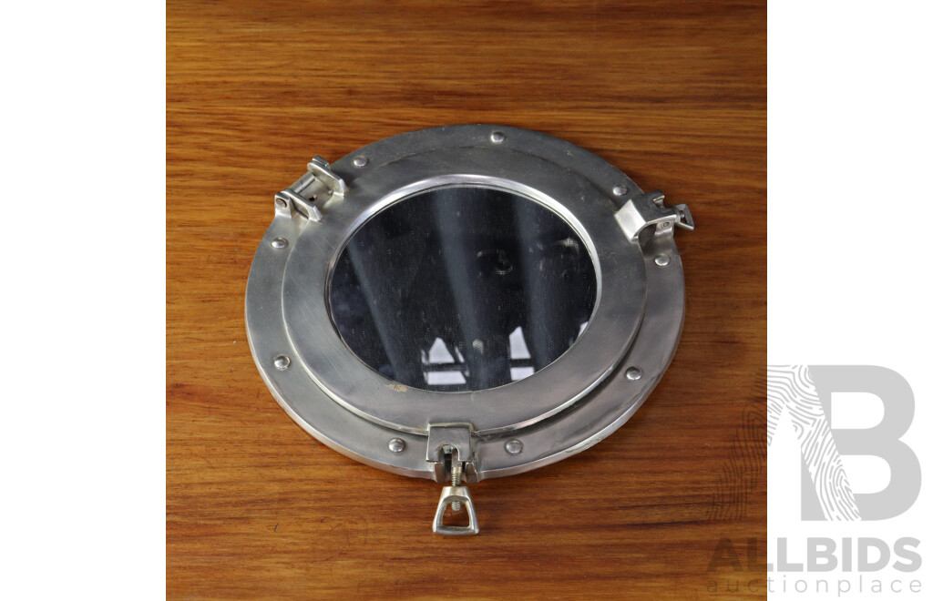 Metal Framed Porthole Form Mirror