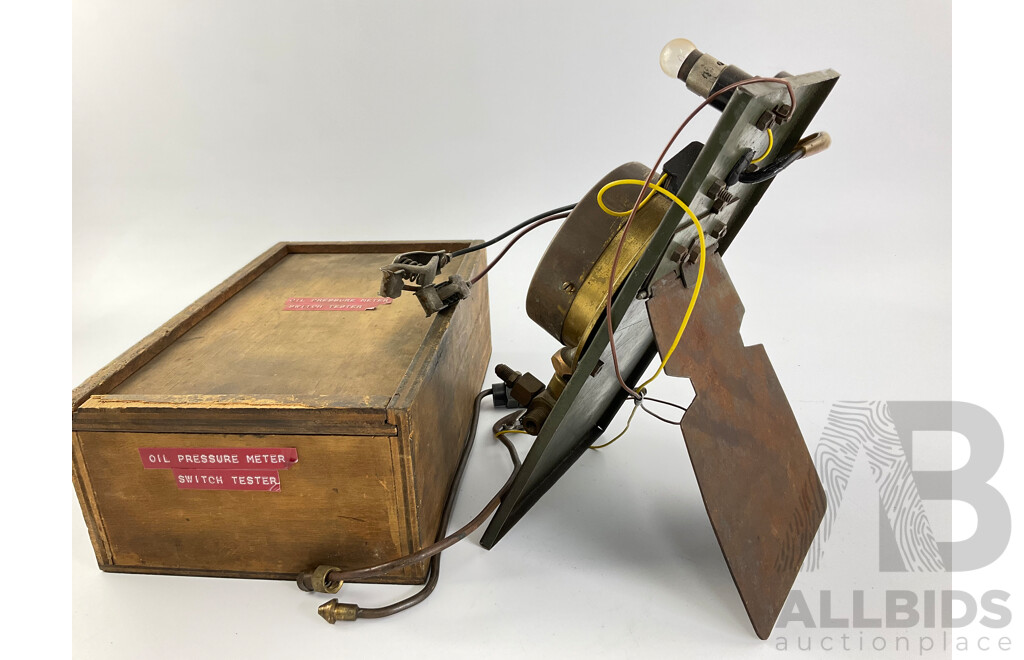 Vintage Davies Kent PTY LTD Sydney Oil Pressure Switch Tester, Pounds per Square Inch