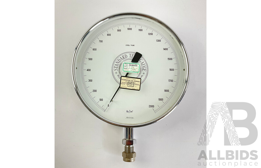 Department of Defence Budenberg Gauge Co Steel Tube Pounds per Square Inch Gauge