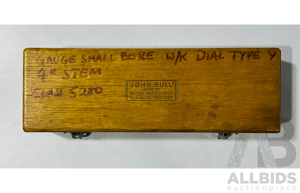 Vintage John Bull Small Bore Gauge in Original Case, Made in England