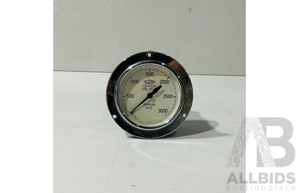 Three Vintage Australian Gauges Including Floyd Oxygen and Pressure and NIC Pressure