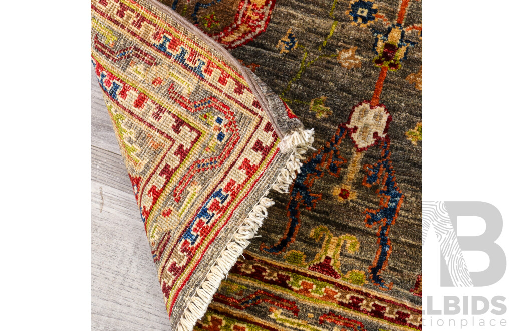 Small Pure Wool Hand Knotted Uzbek Rug