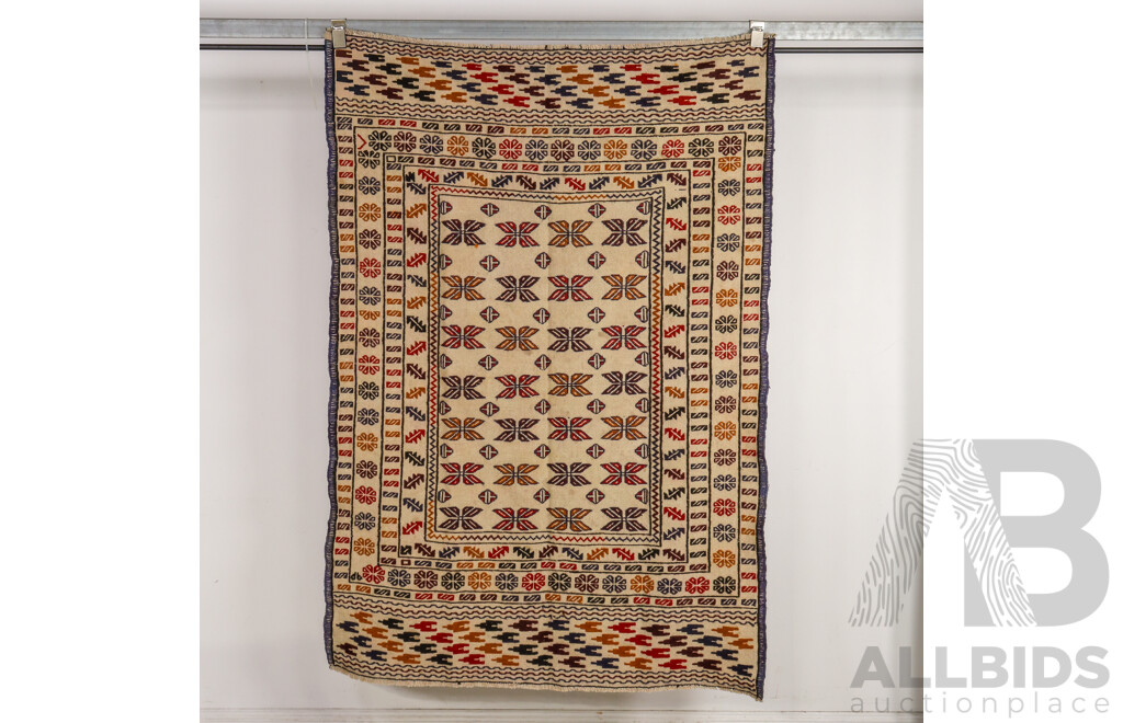 Modern Turkish Kilim with Traditional Pattern