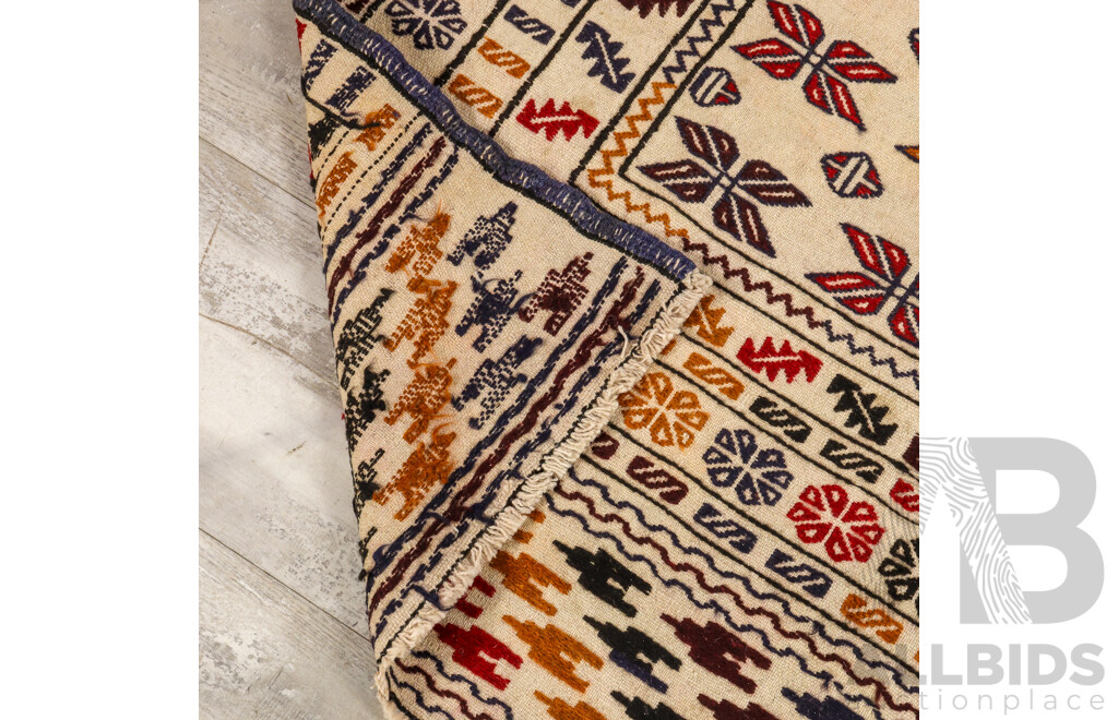 Modern Turkish Kilim with Traditional Pattern