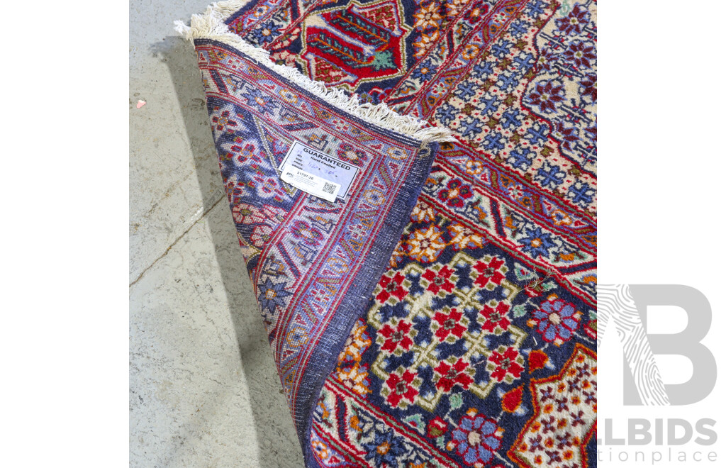 Large Hand Knotted Persian Thick Wool Carpet with Traditional Design and Foliate Theme