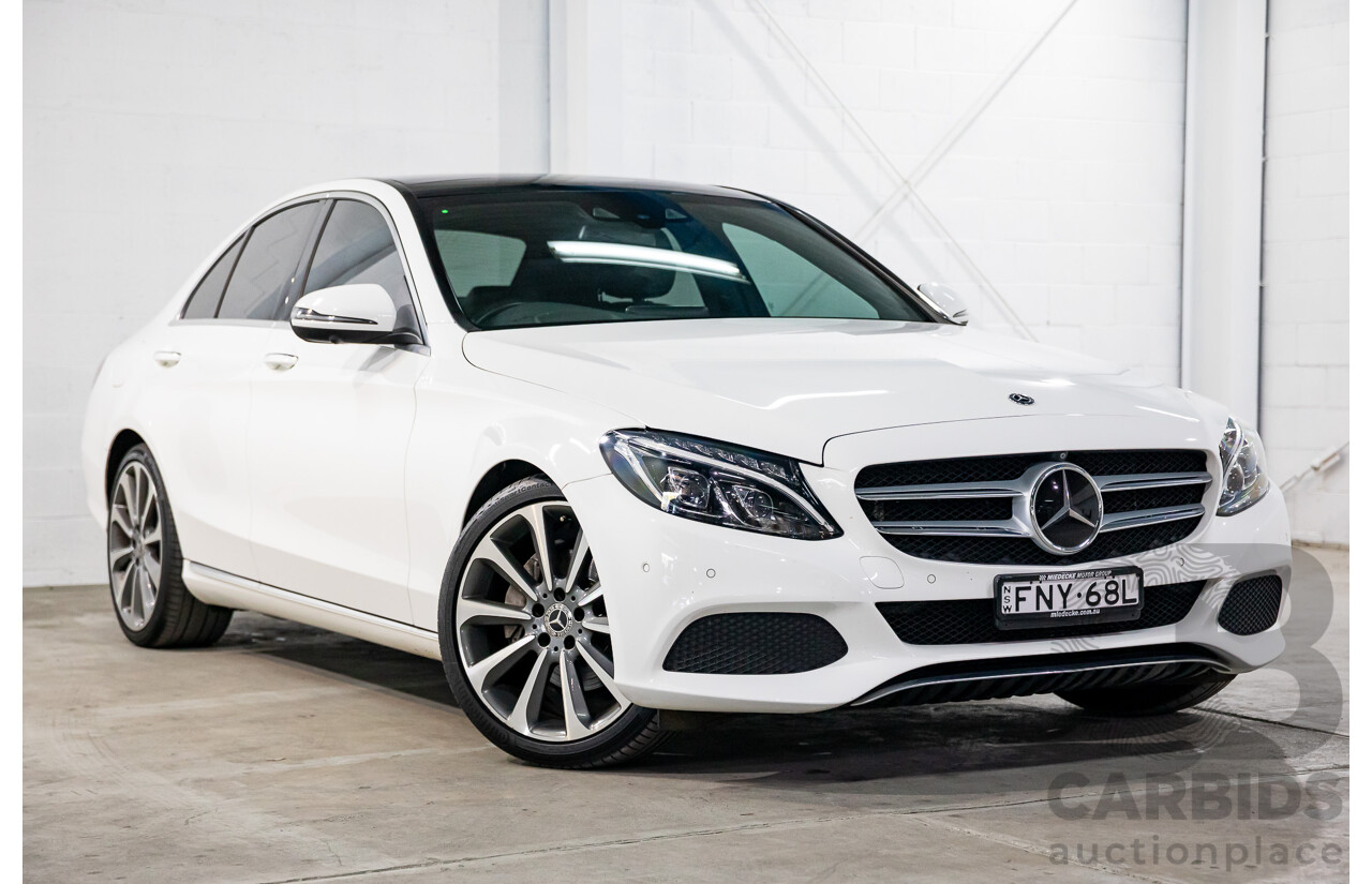 07/2017 Mercedes-Benz C250 (RWD) 205 MY17 4d Sedan Polar White Turbo 2.0L